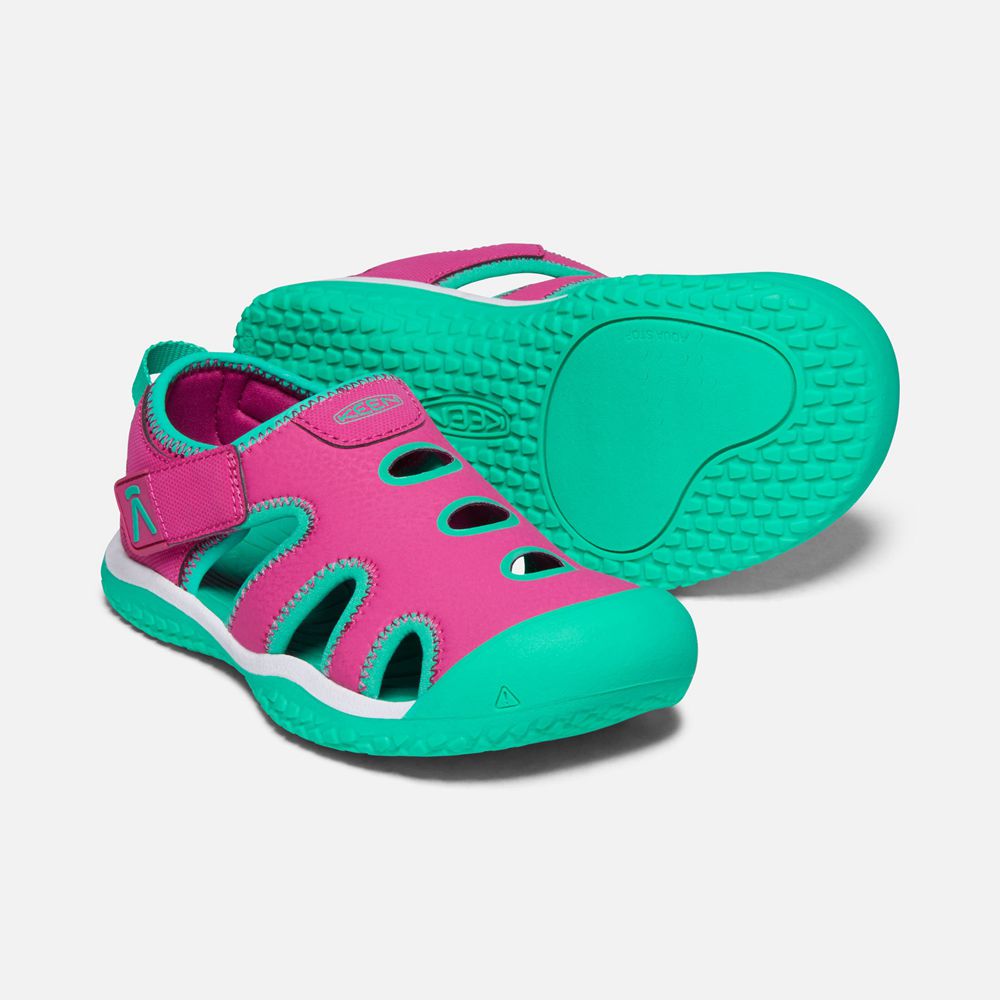 Keen Sandalet Çocuk Pembe/Yeşil - Stingray - Türkiye GONW52836